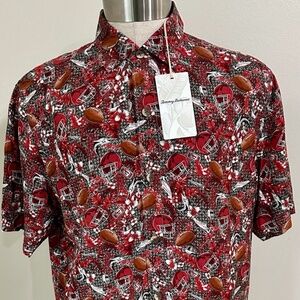 NWT Tommy Bahama Veracruz Cay Football Turf Toss Up Sz Med Short Sleeve